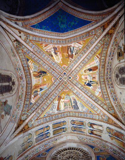 Vault of the Four Doctors of the Church, c.1297 by Giotto di Bondone